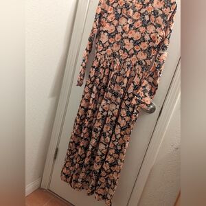 Peachy Orange Long Dress